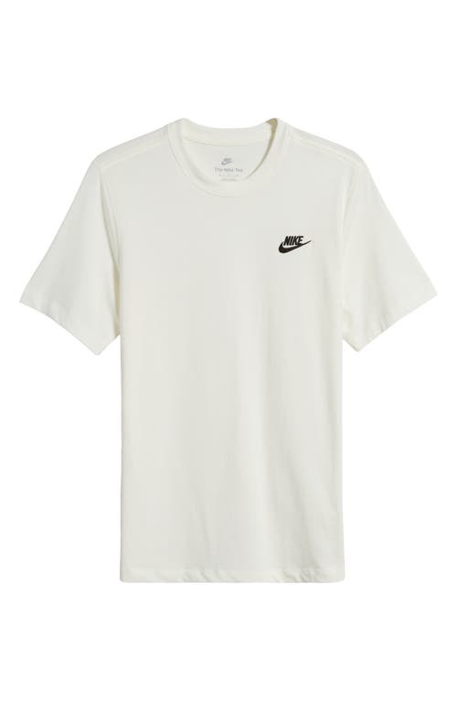 Shop Nike Sportswear Club Crew Neck T-shirt In Sail/black