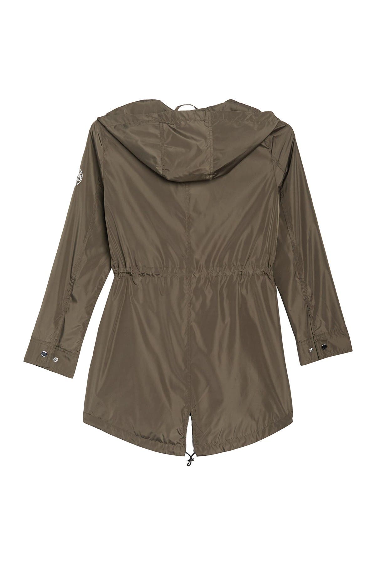 dkny hooded raincoat