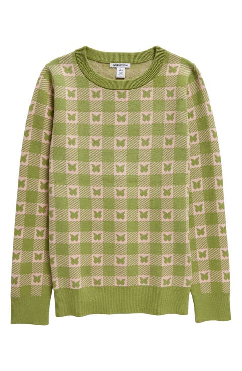 Kids' Patterned Fitted Sweater (Big Girl)
