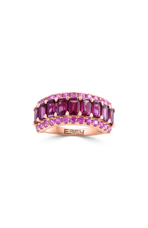 Shop Effy 14k Rose Gold Rhodolite Garnet & Pink Sapphire Ring In Rose Gold/multi