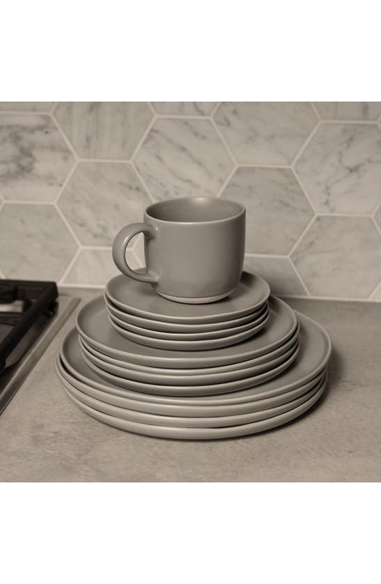 Shop Fable The Salad Set Of 4 Plates In Dove Grey