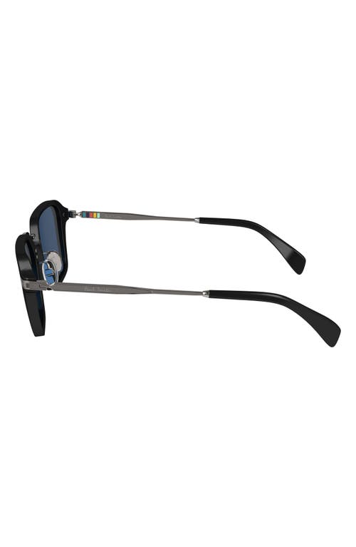 Paul Smith Men's Kean Acetate And Metal Rectangle Sunglasses In Black