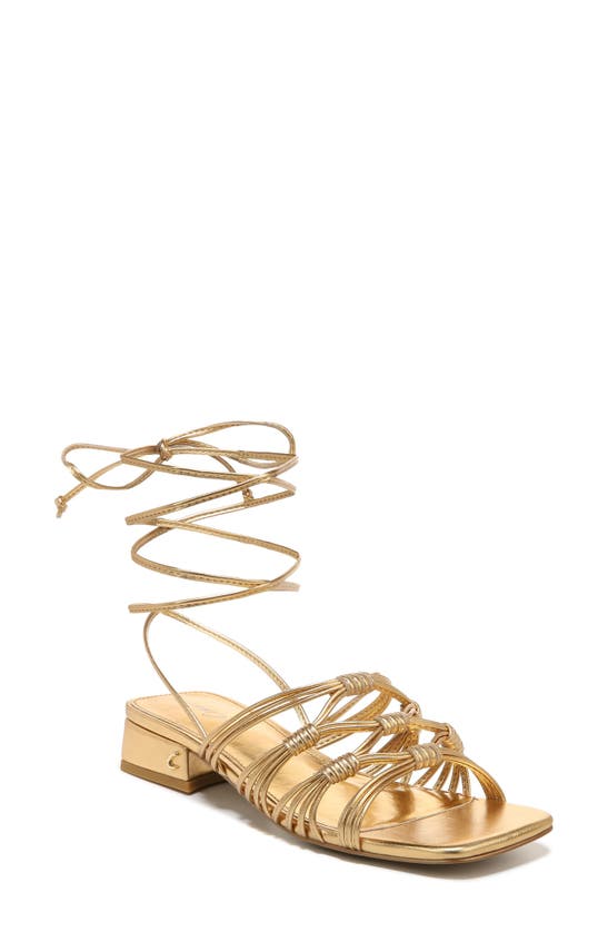 Circus Ny Jocelyn Ankle Wrap Sandal In Millenia Gold