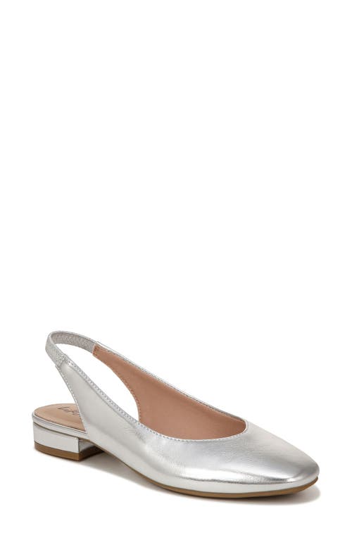 LifeStride Claire Slingback Flat Silver at Nordstrom,