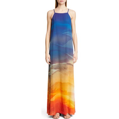 Lafayette 148 New York Leonissa Print Maxi Dress, Orange