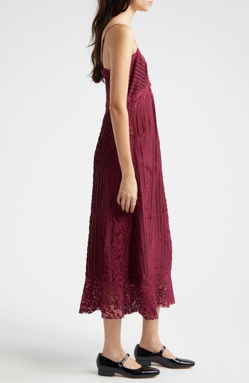 Shop Farm Rio Lace Empire Waist Dress In Purple