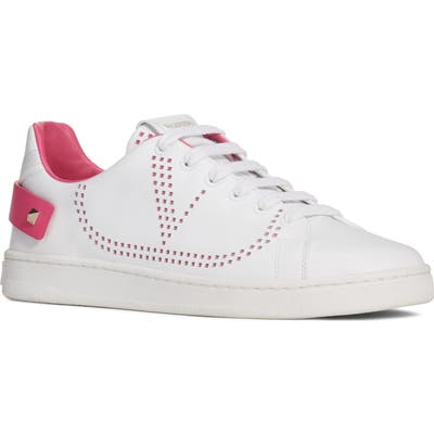Valentino Garavani Net Perforated Court Sneaker - White