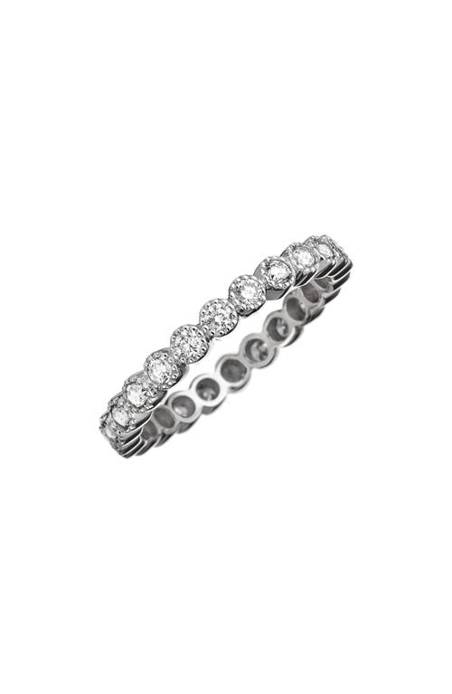 Sethi Couture Bezel Set Diamond Stacking Ring In Metallic