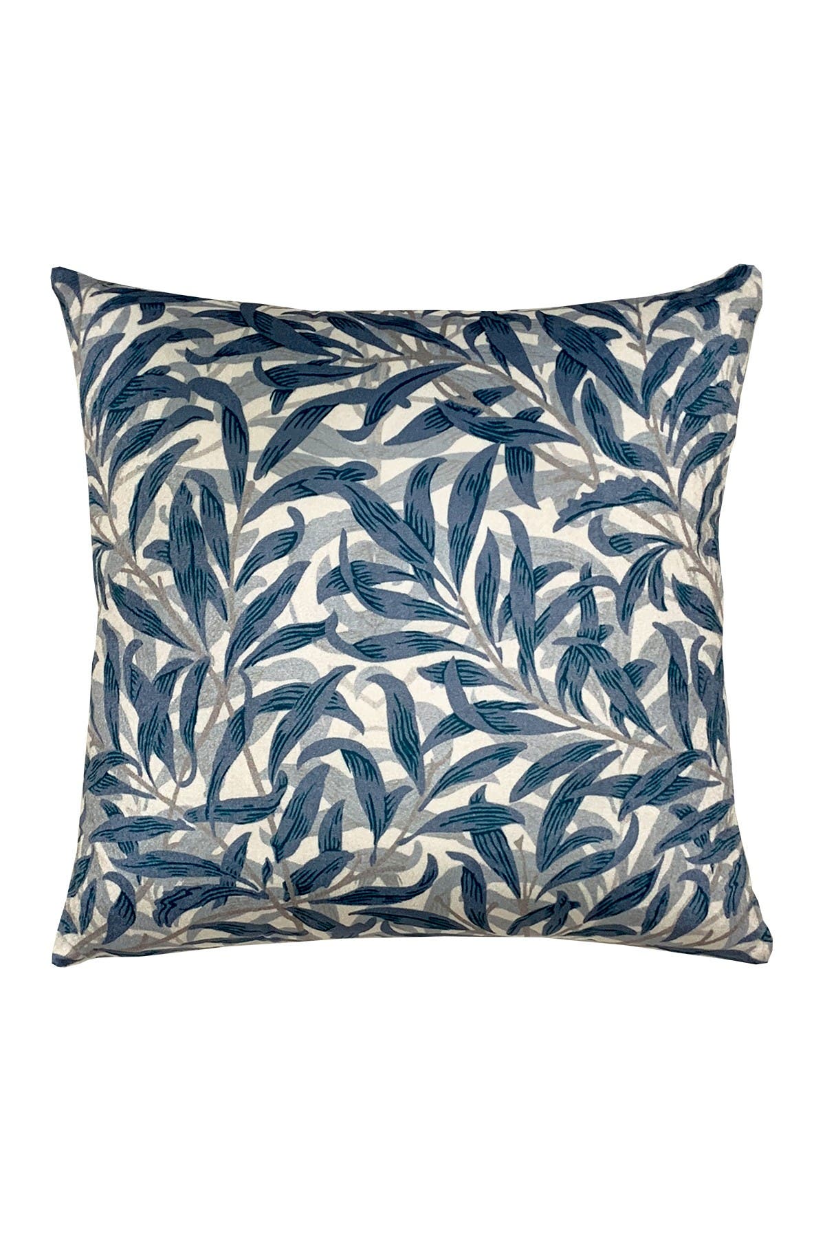 Nobia Leafy Blue Print Pillow In Multi