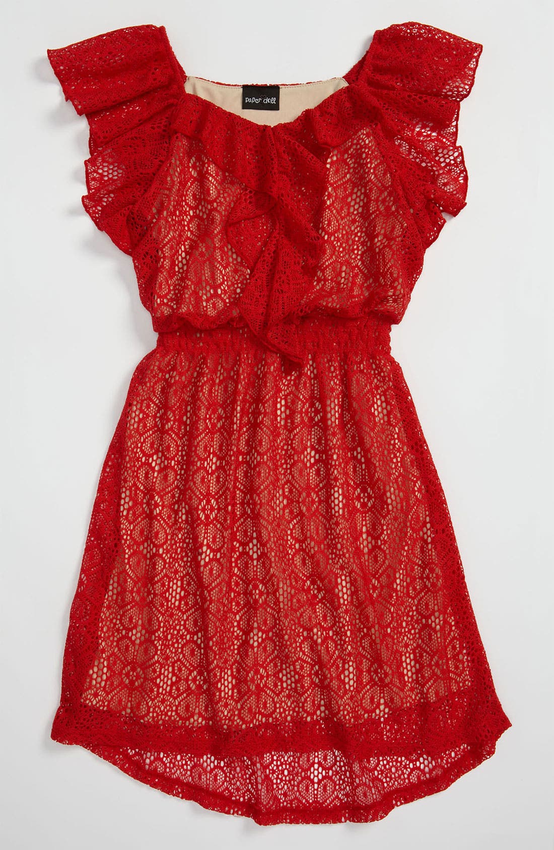 Paper Doll Crochet Dress (Big Girls) Nordstrom