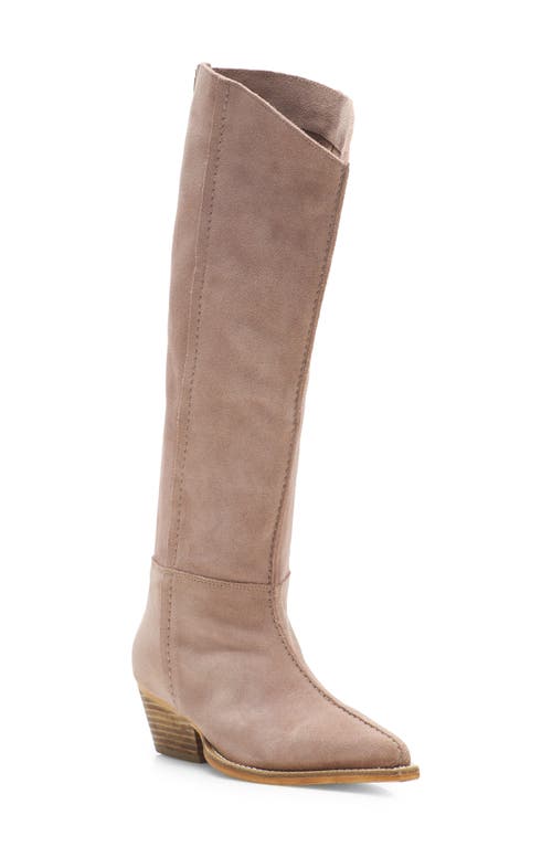 Sway Knee High Boot in Pink Suede