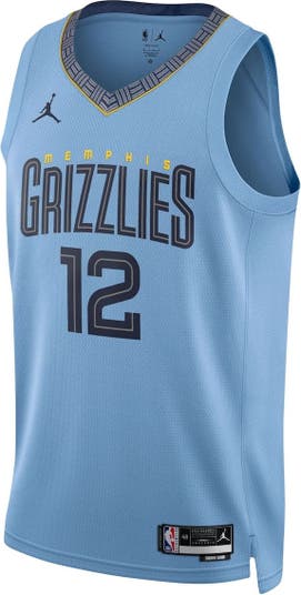 Jordan Brand Youth Jordan Brand Ja Morant Light Blue Memphis Grizzlies  Statement Edition Name & Number Player T-Shirt