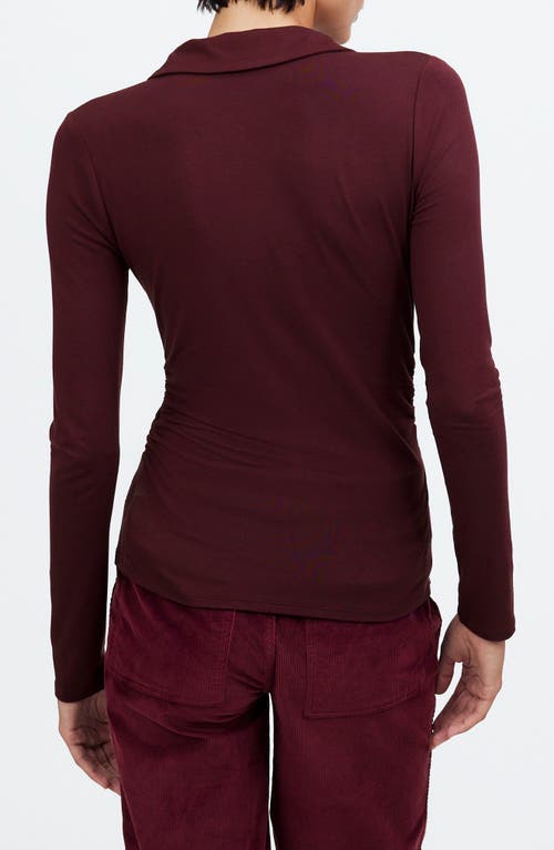 MADEWELL MADEWELL SIDE CINCH LONG SLEEVE POLO TOP 