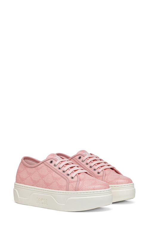 Skyward Platform Sneaker in Silver Pink