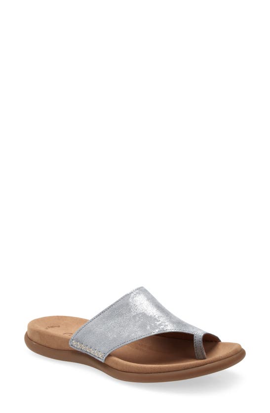 vervorming timmerman springen Gabor Metallic Slide Sandal In Silver | ModeSens