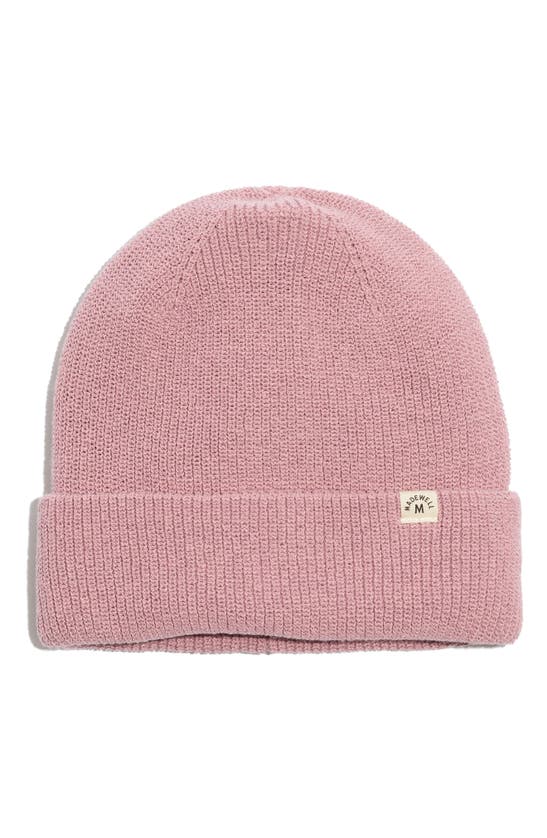 Madewell Recycled Cotton Beanie In Pale Thistle