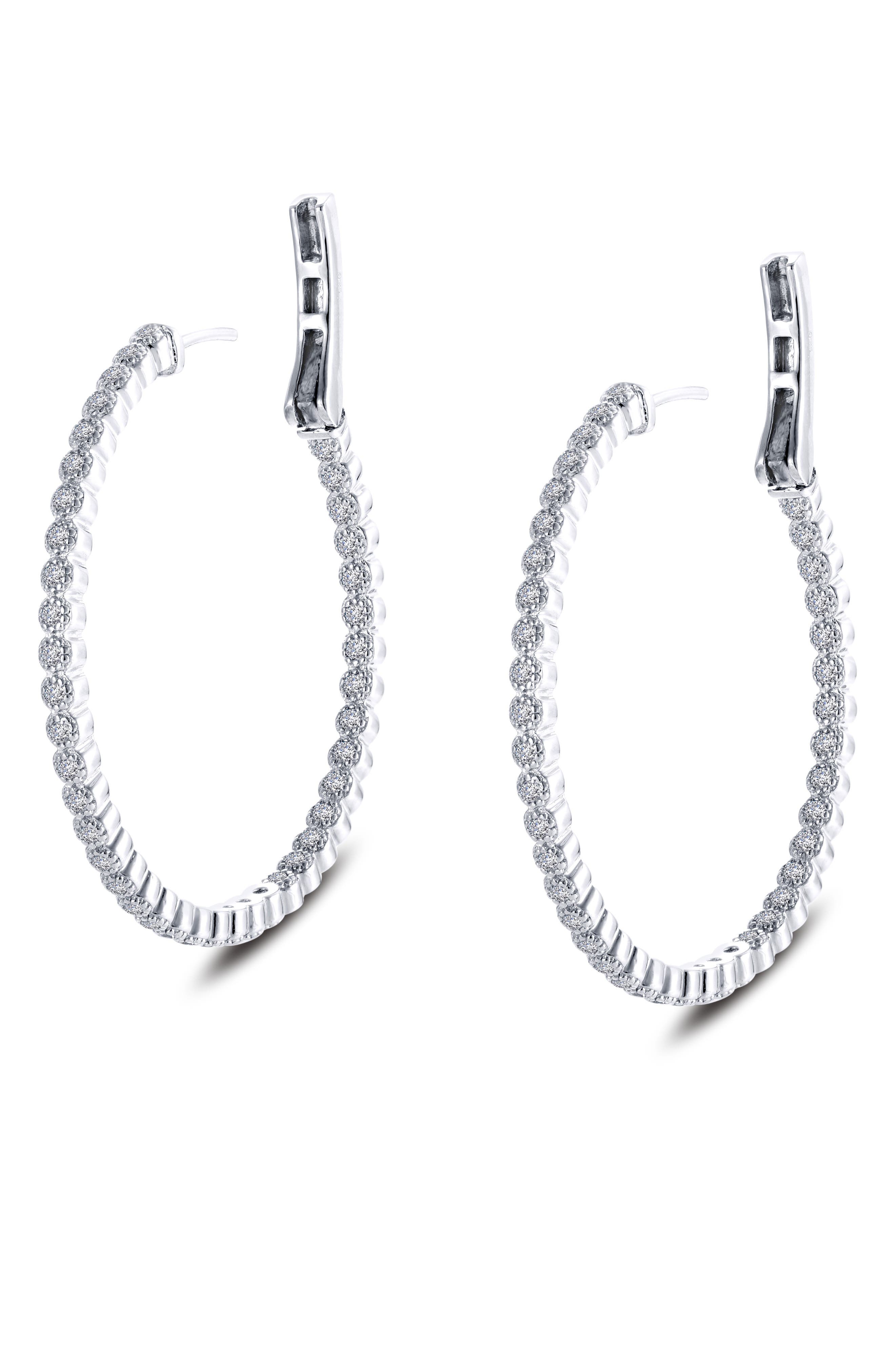 fake diamond hoop earrings