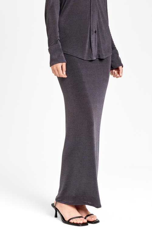 Shop Wayf Knit Maxi Skirt In Gunmetal