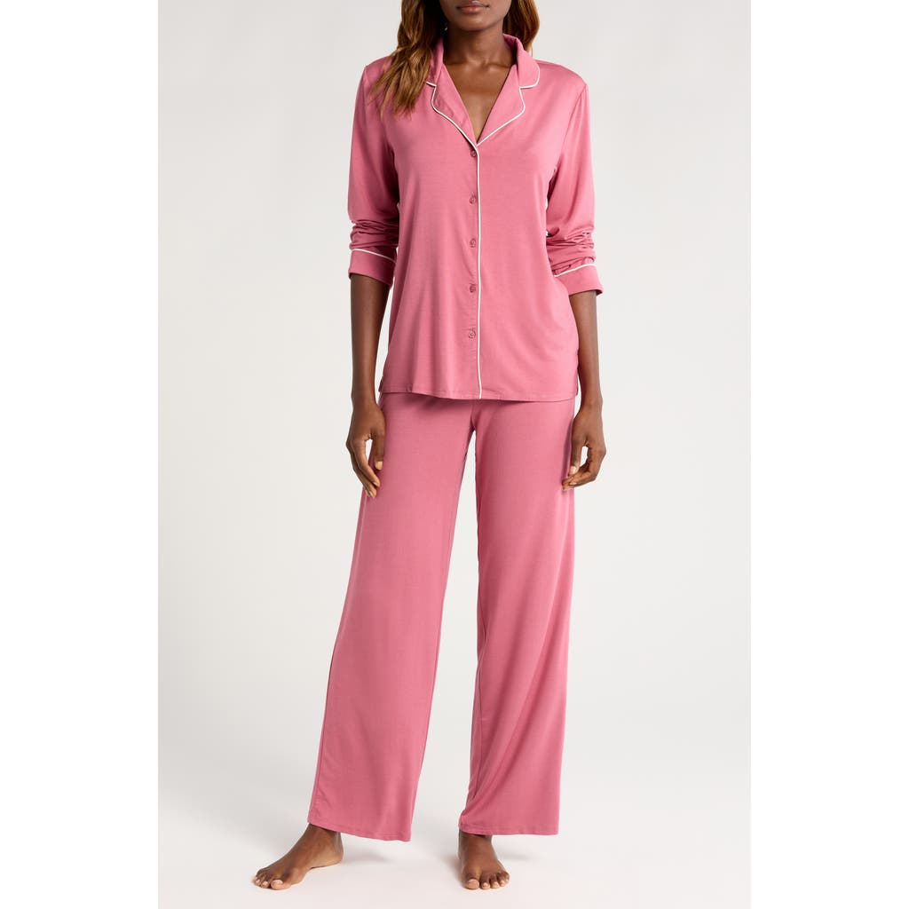Nordstrom Moonlight Eco Knit Pajamas In Pink Mauve