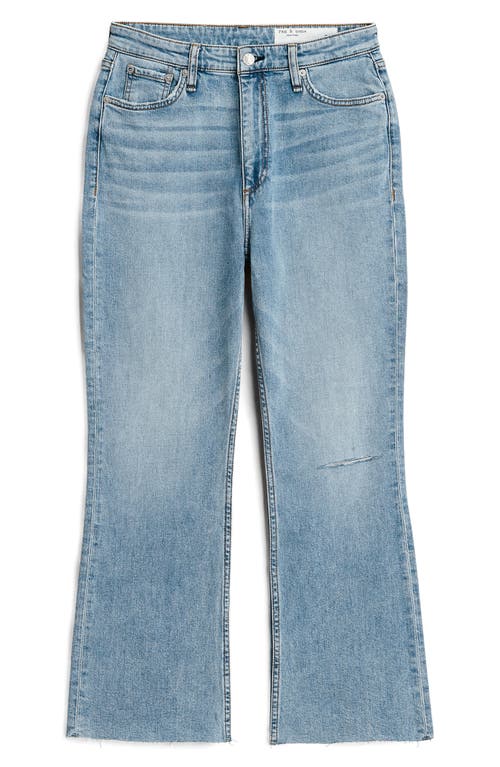 RAG & BONE RAG & BONE CASEY RAW HEM HIGH WAIST ANKLE FLARE JEANS
