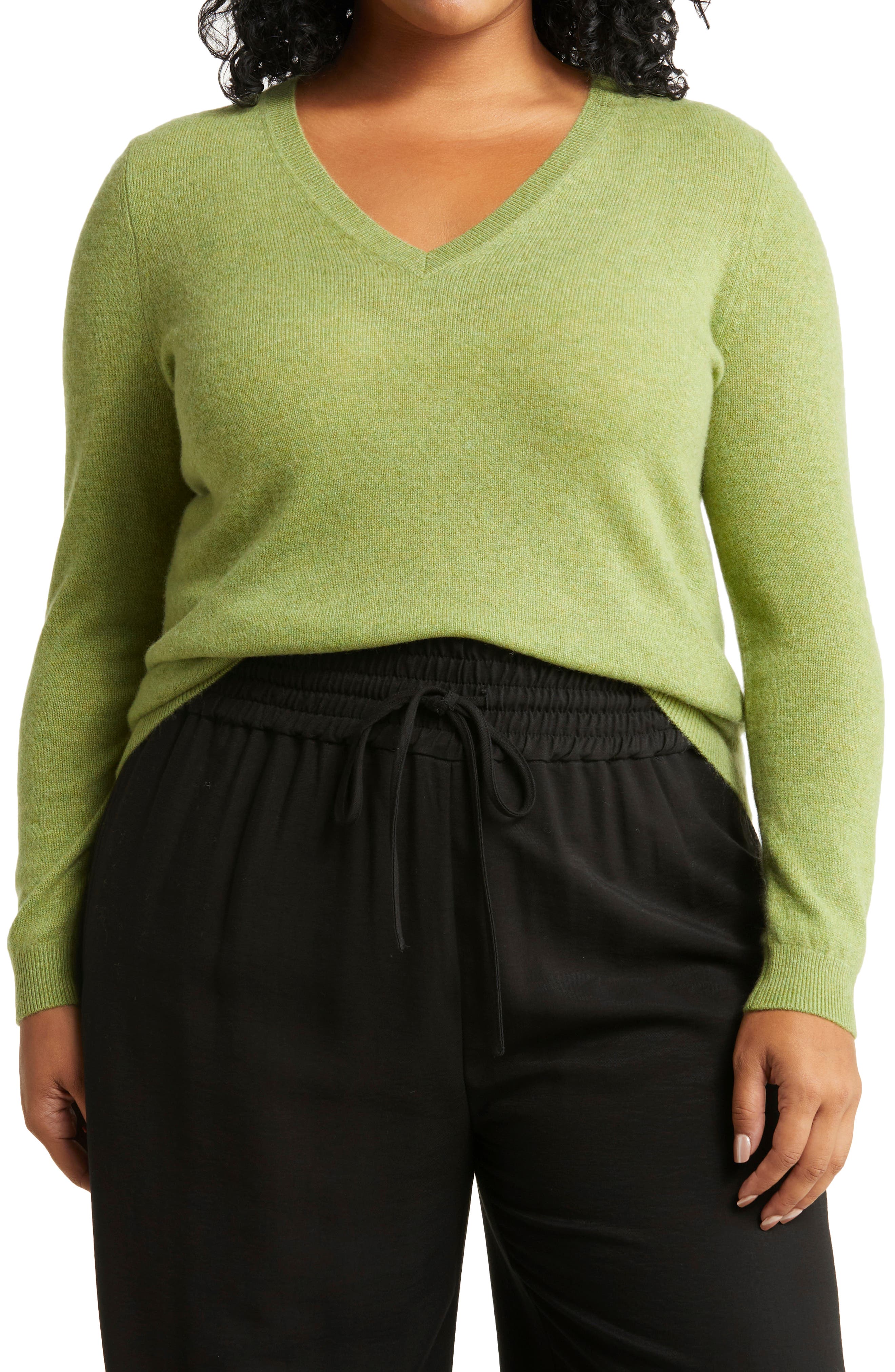 Women's Green Plus-Size Sweaters 