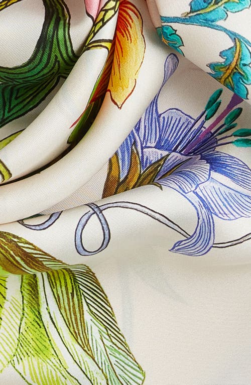 Echo Sunkissed Silk Square Scarf In Tangerine