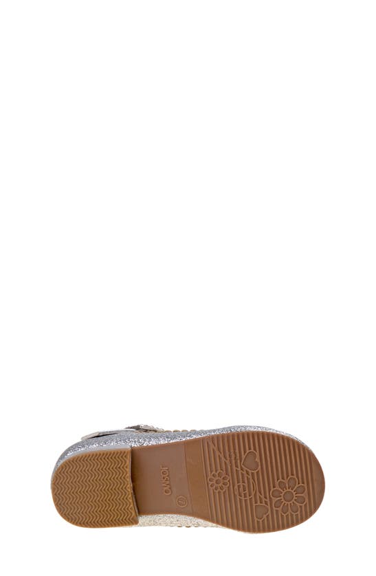 Josmo Toddler Girls Strap Low Heeled Dress Shoes In Silver Glitter