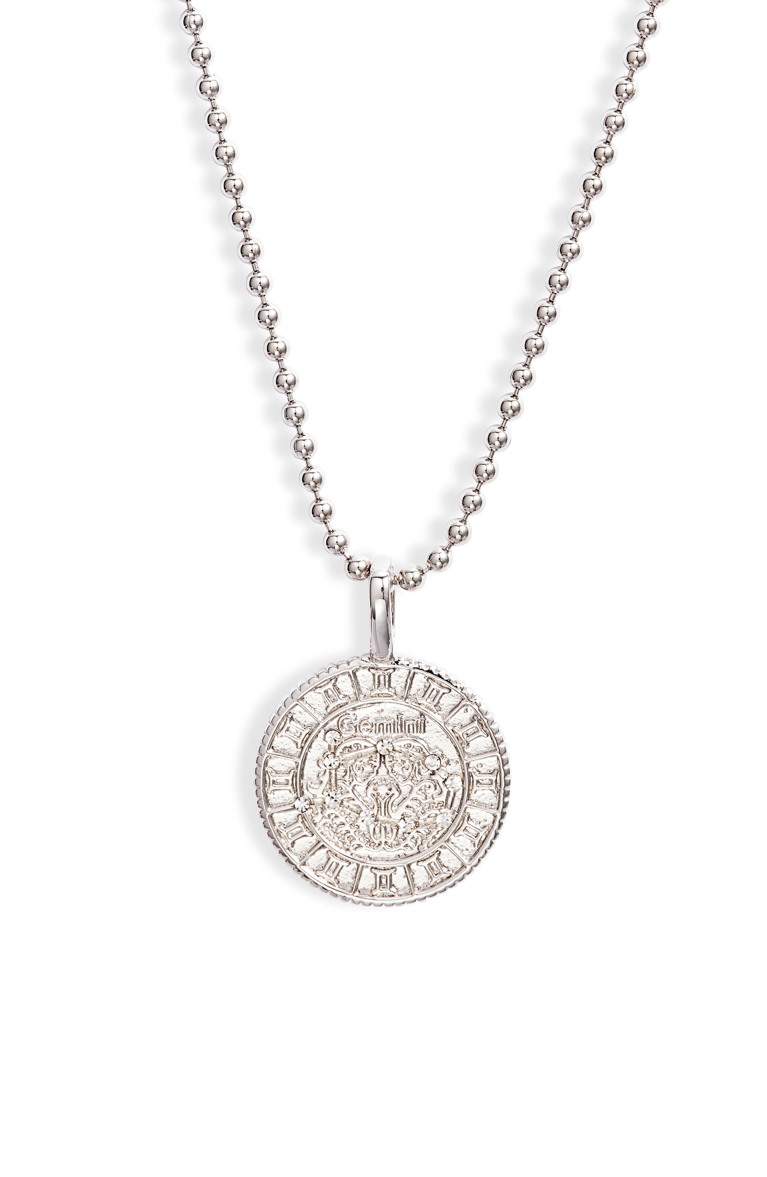 Melinda Maria Zodiac Pendant Necklace In Silver- Aquarius