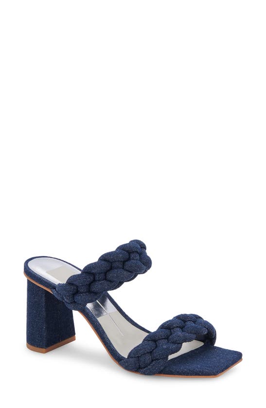 Dolce Vita Paily Braided Sandal In Indigo Denim