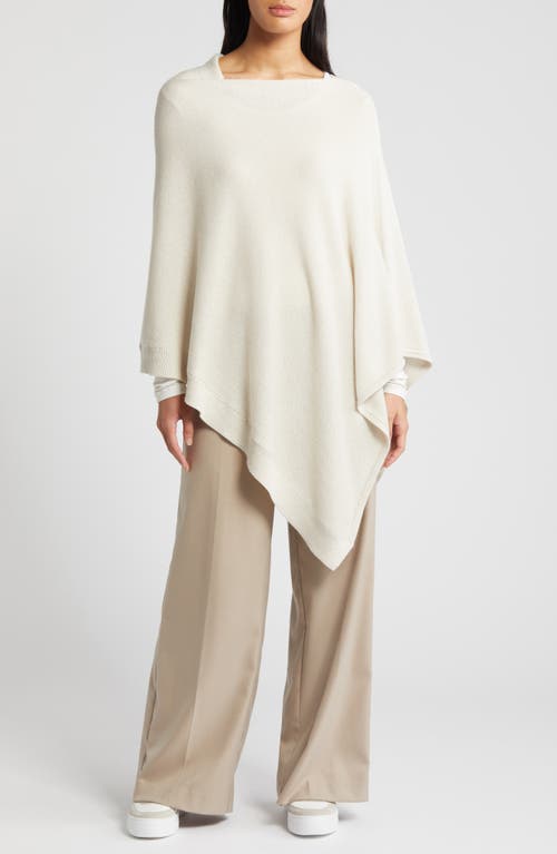 Shop Nordstrom Asymmetric Poncho In Ivory Sand