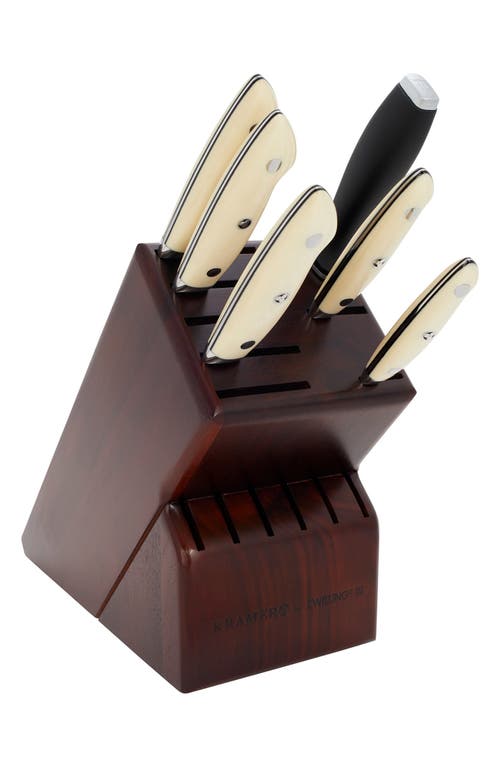 Zwilling Bob Kramer Cumulus 7-piece Knife Block Set In White