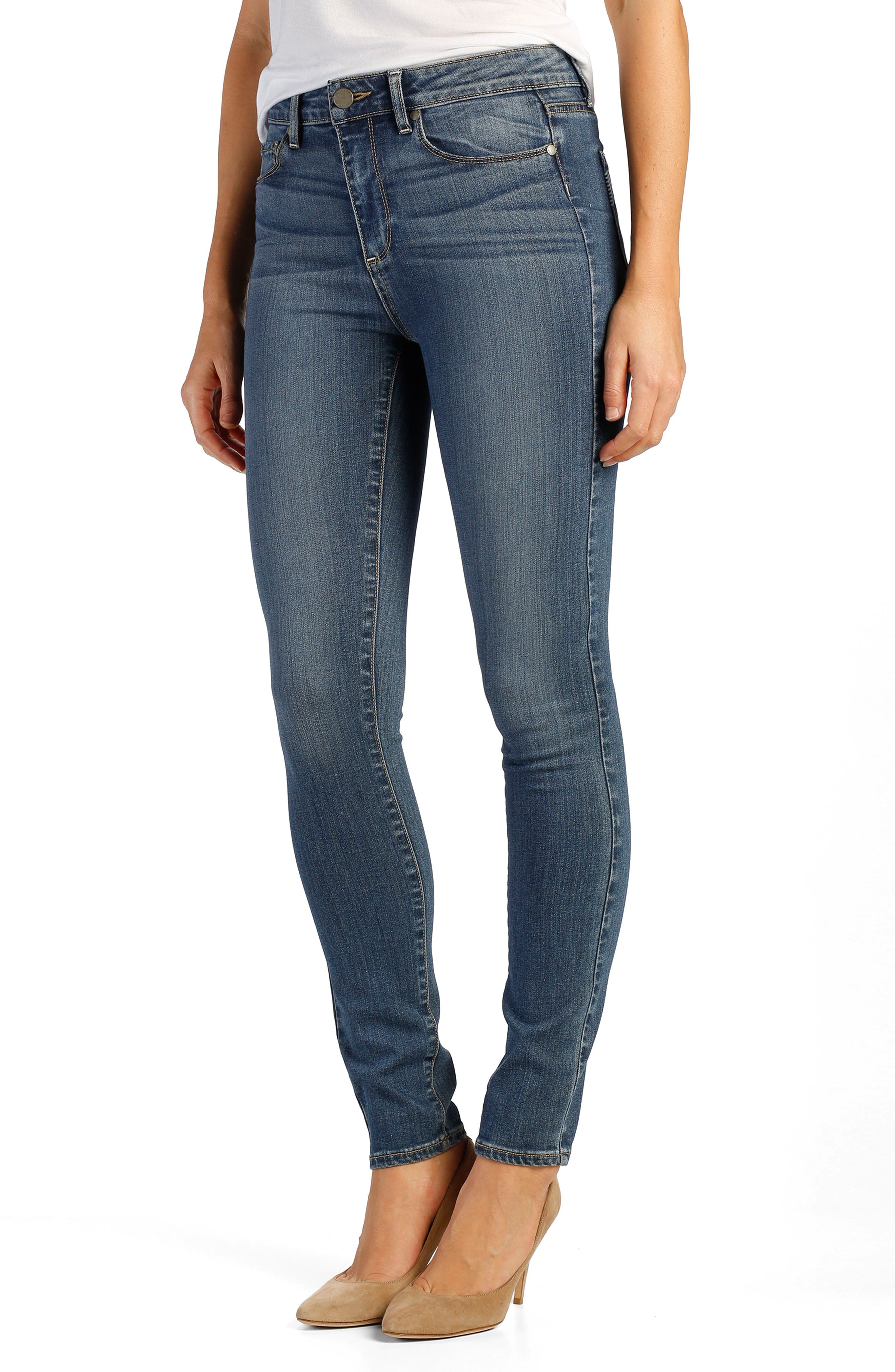 paige high waisted skinny jeans