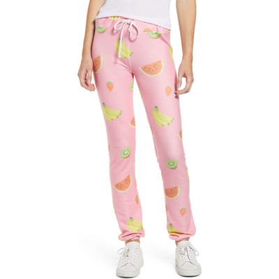 Wildfox Tutti Fruity Echo Print Sweatpants, Pink