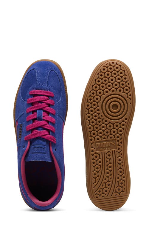 Shop Puma Palermo Leather Sneaker In Lapis Lazuli-magenta Gleam-gum