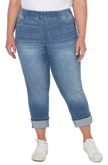 Liverpool Los Angeles Chloe Wide Cuff Crop Jeans In Canyonlands