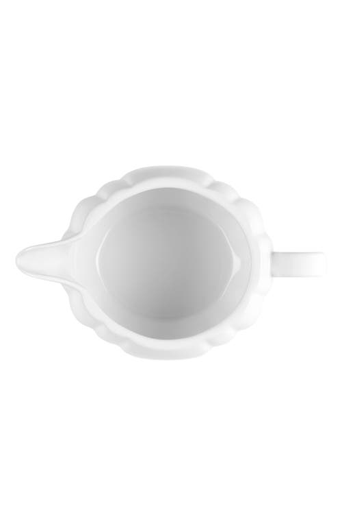 Le Creuset Stoneware Pumpkin 14-oz. Gravy Boat With Lid In White