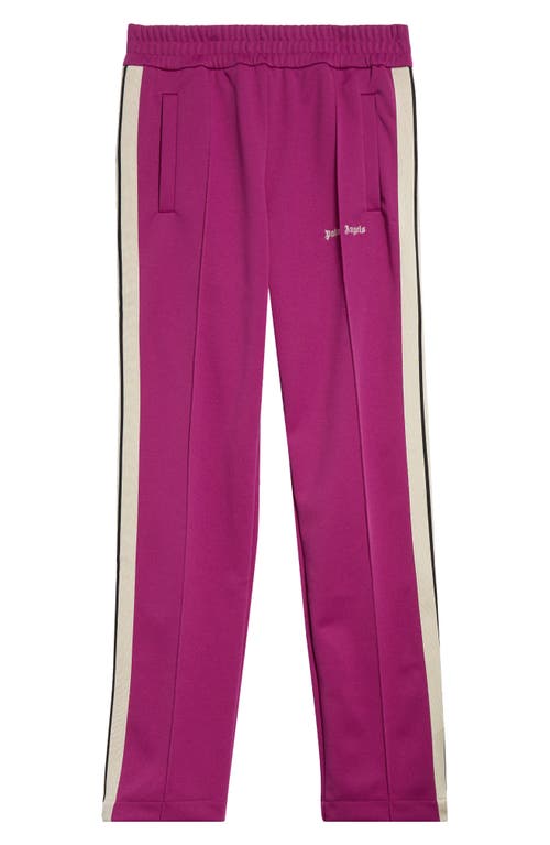 Shop Palm Angels Classic Logo Track Pants In Purple Off White