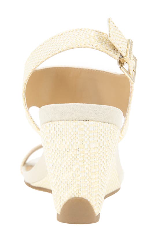 Reaction Kenneth Cole Greatly Platform Wedge Sandal In Natural Weave