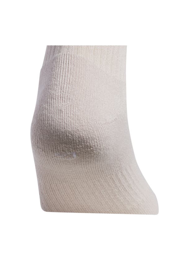 Shop Adidas Originals Assorted 6-pack Trefoil Performance Quarter Crew Socks In Beige/ White/ Earth Brown