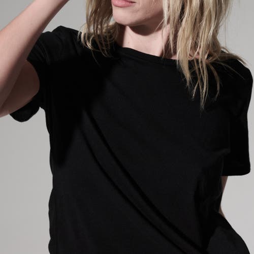MAJESTIC MAJESTIC FILATURES 100% MACHINE WASHABLE CASHMERE SHORT SLEEVE CREWNECK T-SHIRT