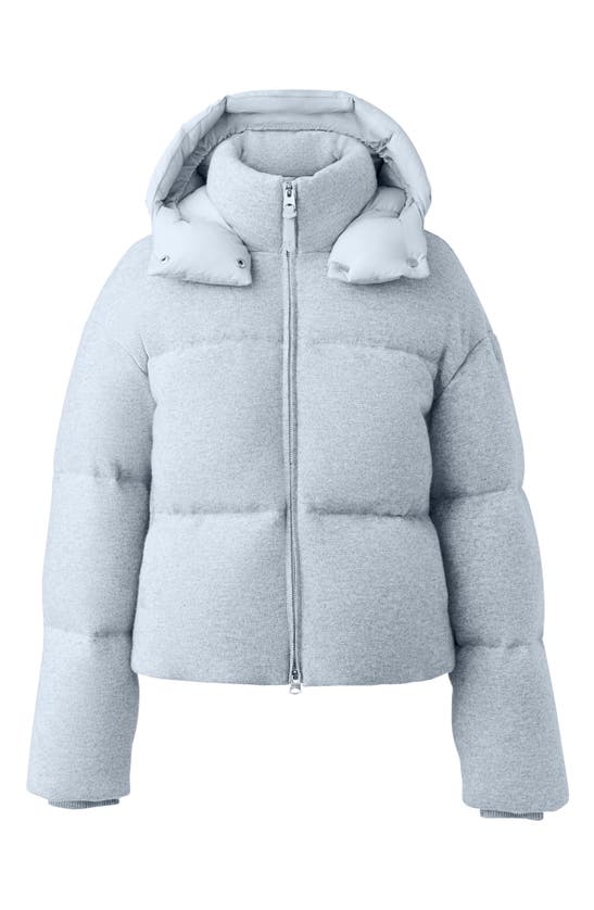 Mackage Tessy-k Medium Down Puffer Jacket With Cashmere Blend Shell In Air
