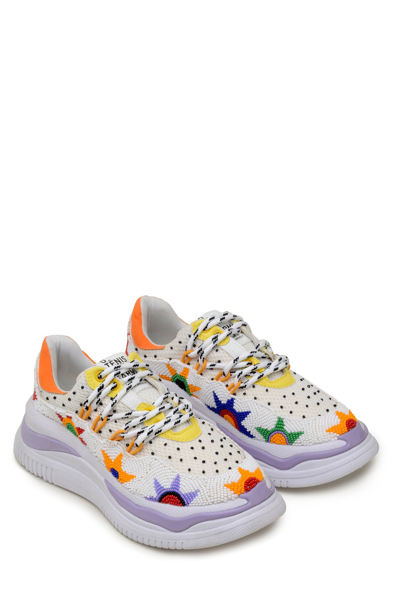 FARM RIO Sunset Beaded Platform Sneaker, Main, color, SUNSET