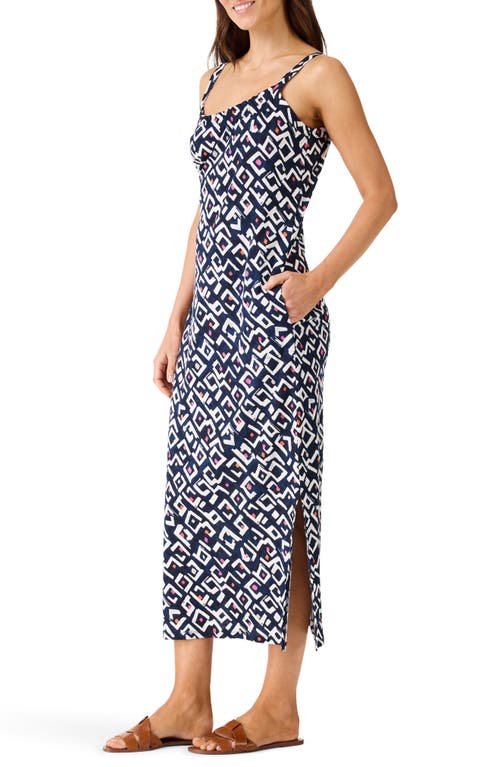 Shop Nic + Zoe Nic+zoe Indigo Angles Sundress In Indigo Multi