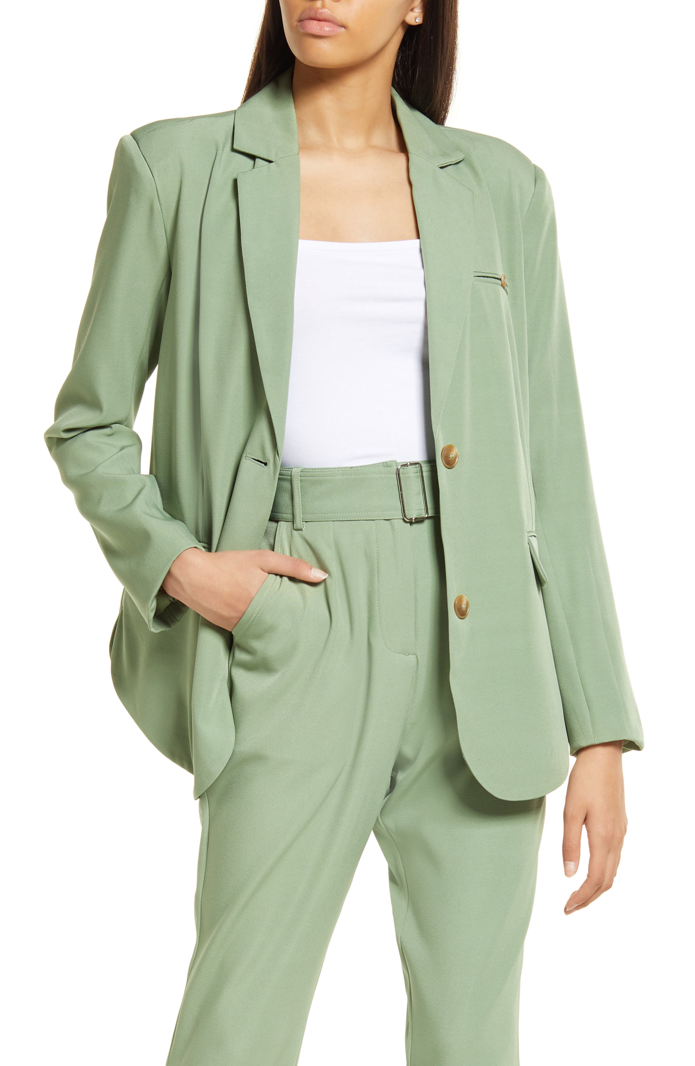 womens blazers green