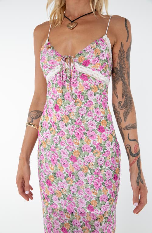 Shop Princess Polly Emily Floral Maxi Slipdress In Pink