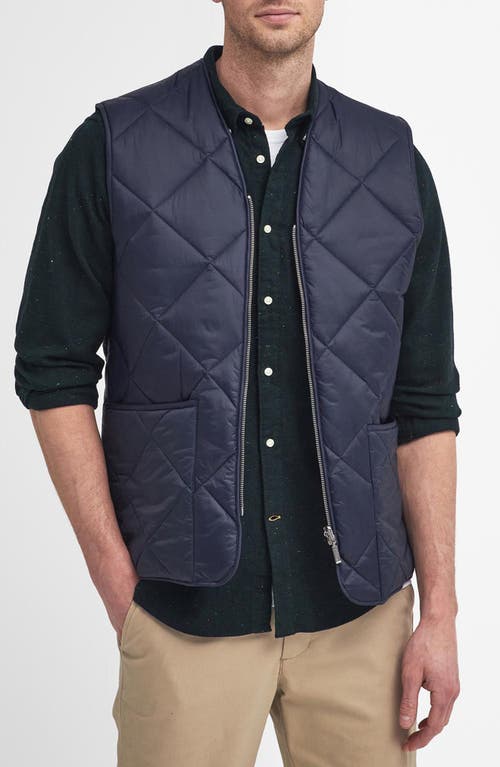 Shop Barbour Quilted Liner Vest In Navy