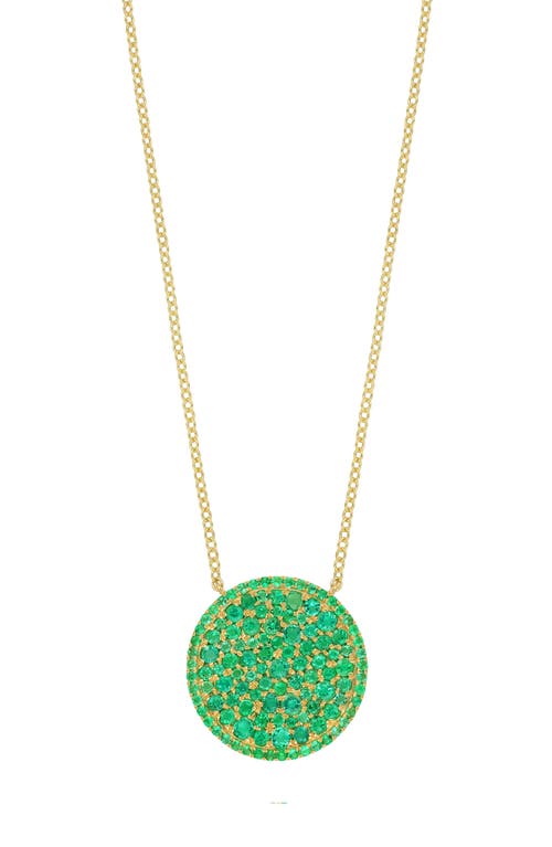 El Mar Emerald Pendant Necklace in 18K Yellow Gold