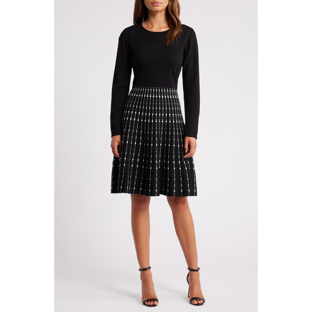 Julia Jordan A-line Dress In Black/white