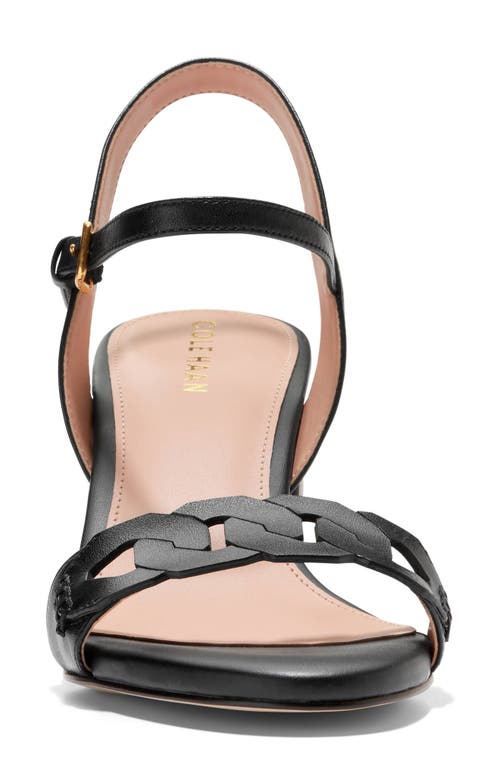 Shop Cole Haan Josie Chain Strap Block Heel Sandal In Black Ltr