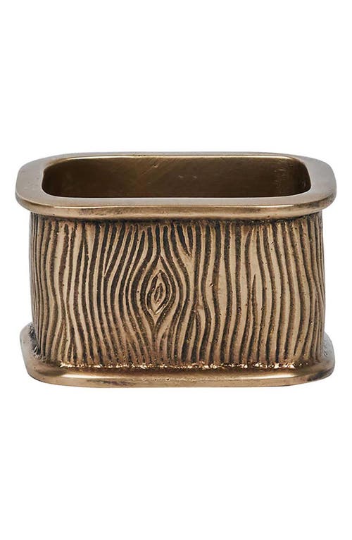 Shop Juliska Blenheim Oak Set Of 4 Napkin Rings In Brass